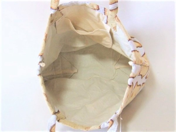 画像4: レディースゴブラン調エッグトーストトートバッグ＜１点限り＞ (4)