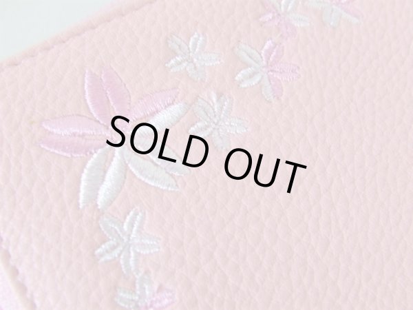 画像5: （訳あり）レディース桜柄刺繡ラウンド長財布＜送料無料＞ (5)