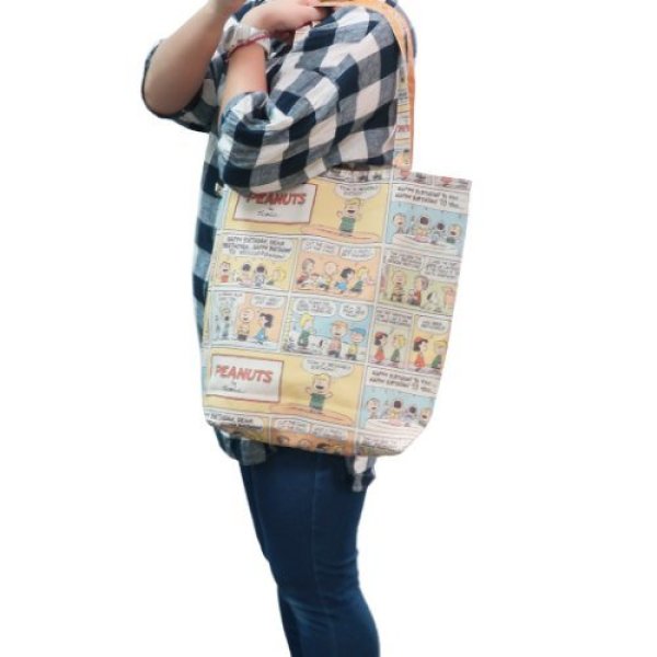画像2: ＜送料無料＞＜値下げ＞スヌーピーSNOOPY ６０’ｓコミックキャンバストートバッグ (2)