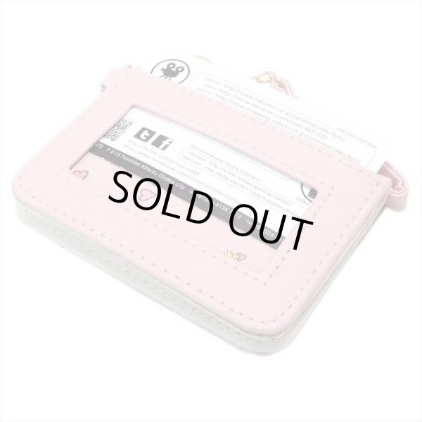 画像4: ＜訳あり＞スヌーピーリール付き両面パスケース／ハートピンク（送料無料） (4)