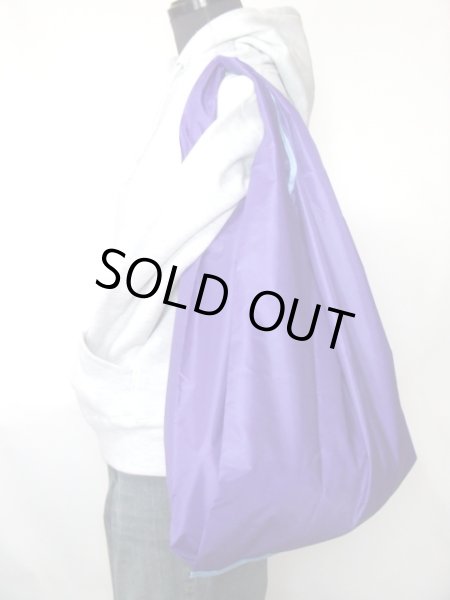 画像10: ＜２個セット＞ＬＬサイズ大容量３５Ｌ折りたたみショッピングエコバッグ／パープル（送料無料） (10)