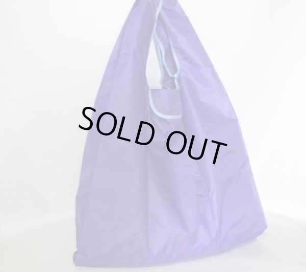 画像3: ＜２個セット＞ＬＬサイズ大容量３５Ｌ折りたたみショッピングエコバッグ／パープル（送料無料） (3)