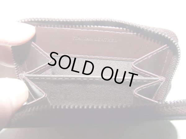 画像4: イタリアンレザー天然皮革手のひらサイズ２室式小銭入れコインケース／ブラウン＜送料無料＞ (4)