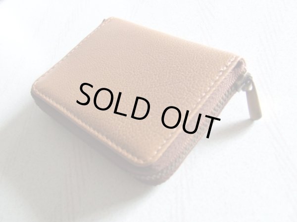 画像3: イタリアンレザー天然皮革手のひらサイズ２室式小銭入れコインケース／キャメル＜送料無料＞ (3)