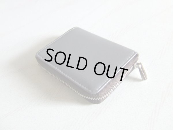 画像3: イタリアンレザー天然皮革手のひらサイズ２室式小銭入れコインケース／グレー＜送料無料＞ (3)