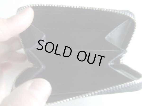 画像4: シボ感イタリアンレザー天然皮革手のひらサイズ２室式小銭入れコインケース／ブラック＜送料無料＞ (4)