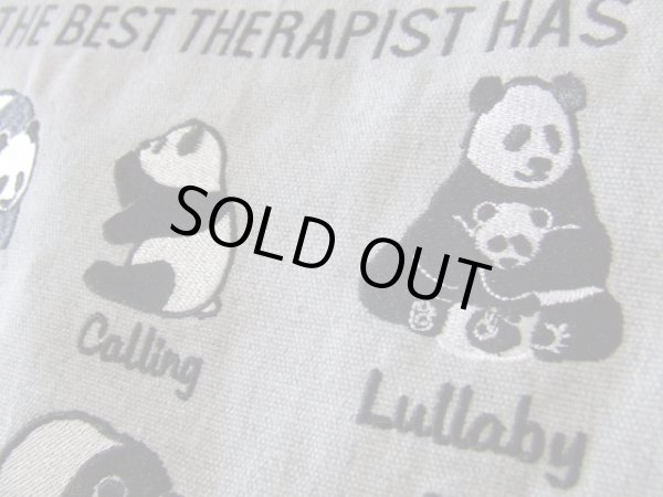 画像9: オール刺繍レディースかわいいパンダ９柄トートバッグ／グレー＜送料無料＞ (9)