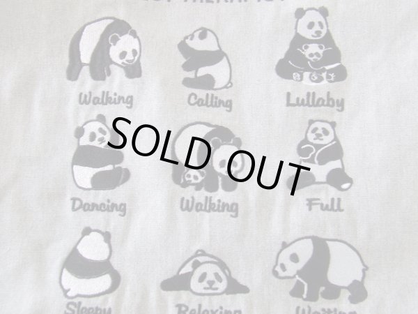 画像6: オール刺繍レディースかわいいパンダ９柄トートバッグ／グレー＜送料無料＞ (6)