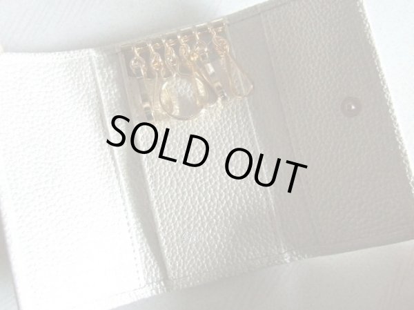 画像4: ＜訳あり＞Rue Vivienne PARIS高級感があるリボンデザインキーケース(シルバー) (4)