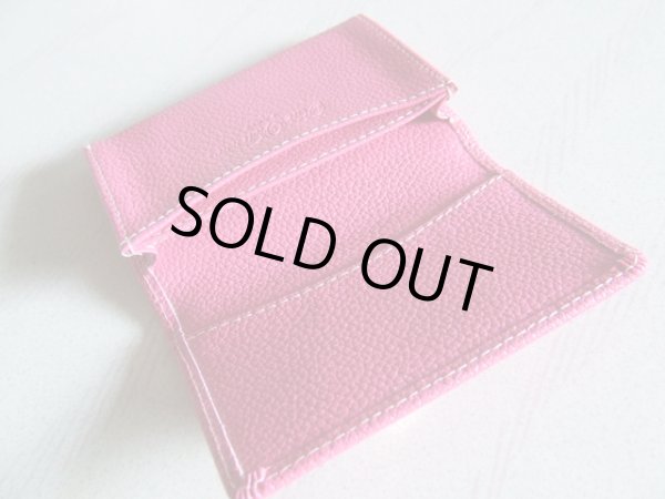 画像5: ＜訳あり＞働く女性の声が形になった！両面牛革使用の高級感があるリボンモチーフ名刺入れ／レッドピンク (5)