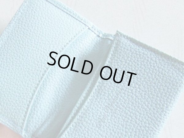 画像4: ＜訳あり＞働く女性の声が形になった！両面牛革使用の高級感があるリボンモチーフ名刺入れ／ライトブルー (4)