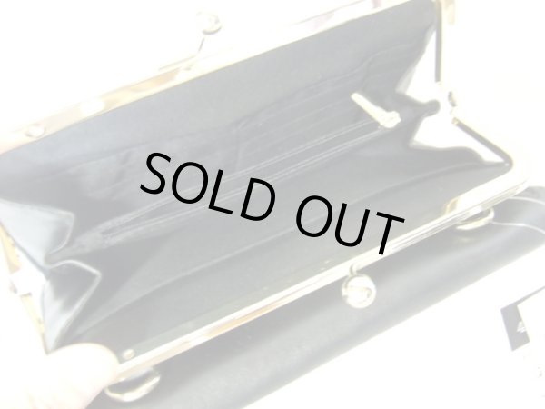 画像16: (訳あり）クラッチバッグ・がま口財布としても使えるお財布ショルダー4wayバッグ／ブラック (16)