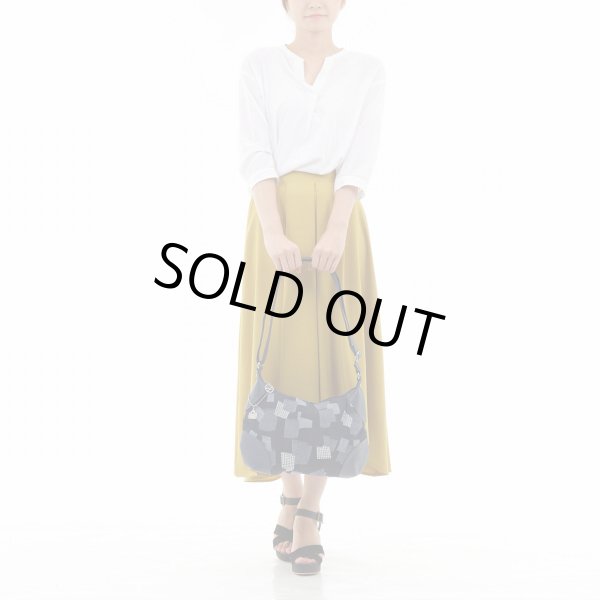 画像6: パッチワークプリント！サボイ(SAVOY)レディースデニム素材のショルダーバッグ (6)