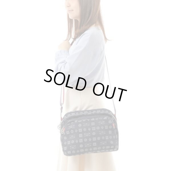 画像8: しっかり感のあるデニム生地！レディースサボイSAVOYモノグラムショルダーバッグ (8)