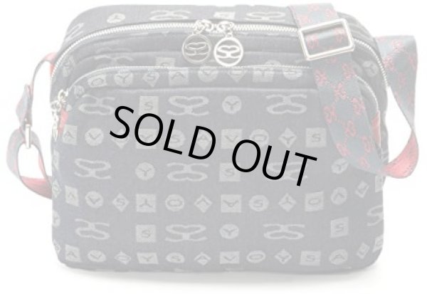 画像2: しっかり感のあるデニム生地！レディースサボイSAVOYモノグラムショルダーバッグ (2)