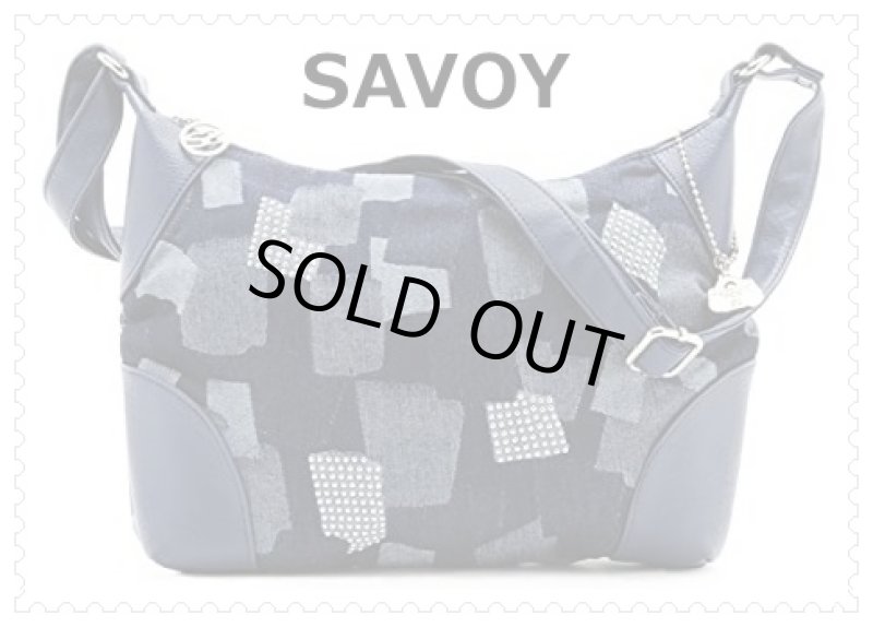 画像1: パッチワークプリント！サボイ(SAVOY)レディースデニム素材のショルダーバッグ (1)