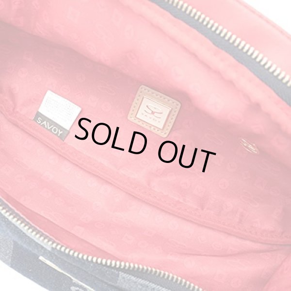 画像6: レディースSAVOY(サボイ)パッチワーク調デニム大きめウエストバッグ＜送料無料＞ (6)