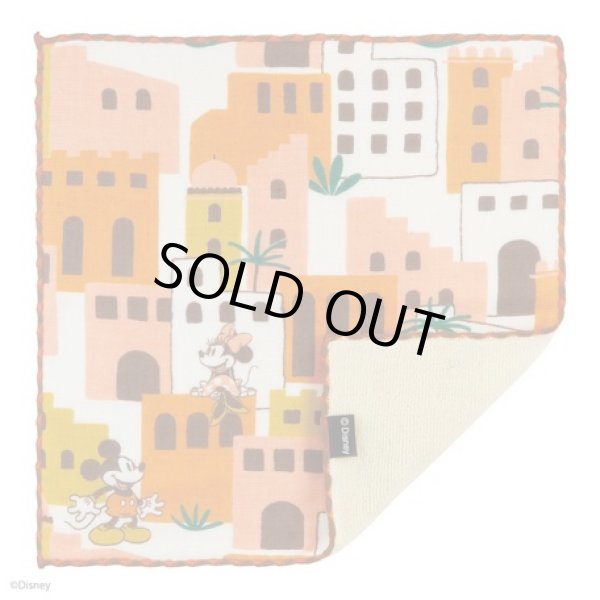 画像1: ミッキー＆ミニーオーガニックコットン今治うまれのハンカチ／オアシスデート（日本製） (1)