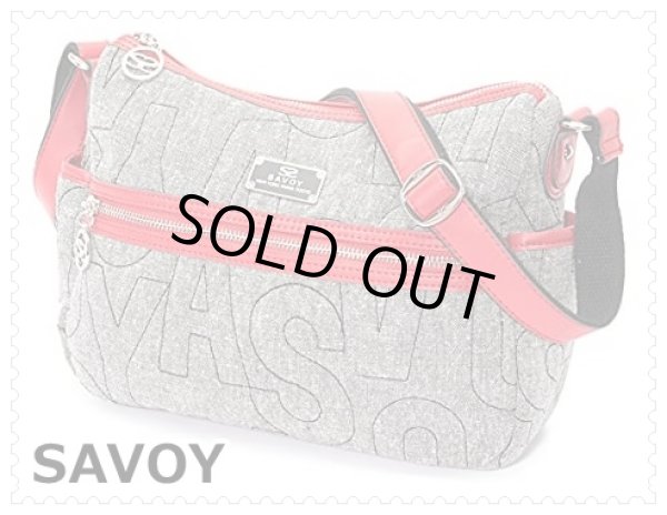 画像1: ＜sale＞サボイ(SAVOY)レディースデニム素材ロゴキルティングショルダーバッグ (1)