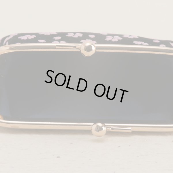 画像6: 印伝風桜水面柄レディース手のひらサイズのがま口財布（日本製） (6)