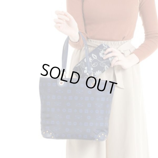 画像9: ＜訳あり＞サボイ(SAVOY)デニム地に花模様をプリントした長財布レディース (9)