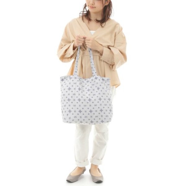 画像2: サボイ(SAVOY)プレミアムラインモノグラム2way折りたたみショッピングエコバッグ (2)