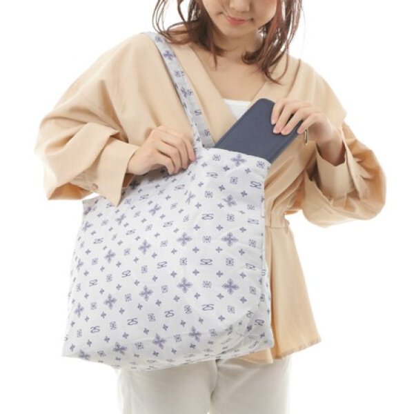 画像8: サボイ(SAVOY)プレミアムラインモノグラム2way折りたたみショッピングエコバッグ (8)