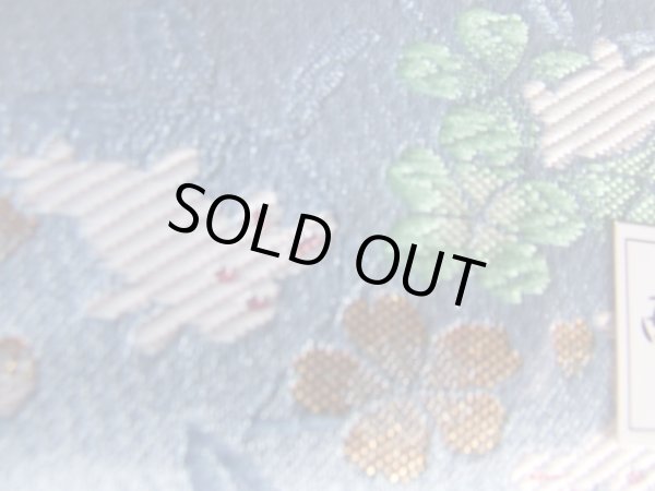 画像4: 京都西陣織　和柄四角小銭ケース＜日本製＞うさぎ水色＜送料無料＞  (4)