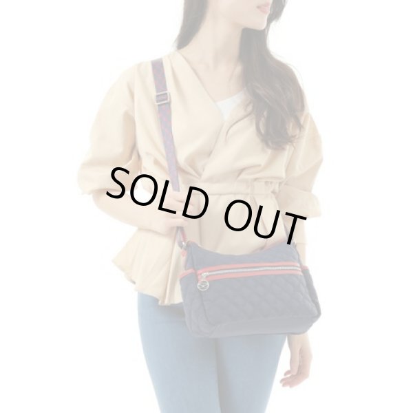 画像7: ＜sale＞サボイ(SAVOY)ロゴキルティングレディースナイロン素材ショルダーバッグ (7)