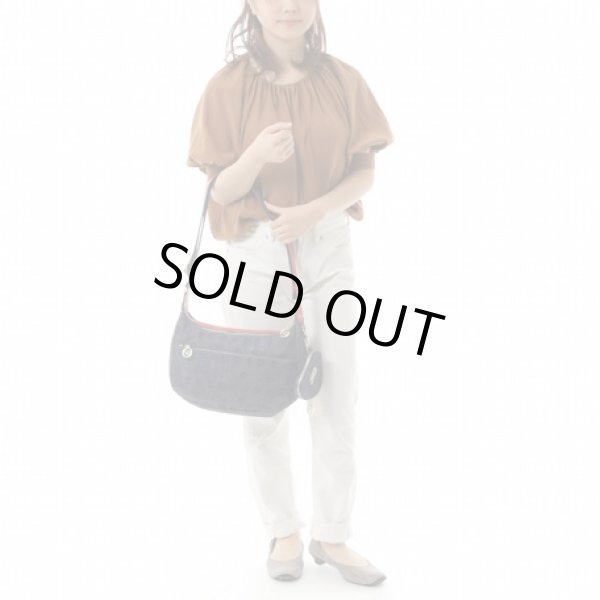 画像9: サボイSAVOYしっかり感のあるデニム生地！レディースハート型ポーチ付きモノグラムショルダーバッグ＜送料無料＞ (9)