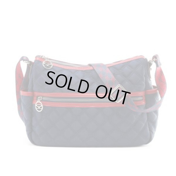 画像2: ＜sale＞サボイ(SAVOY)ロゴキルティングレディースナイロン素材ショルダーバッグ (2)