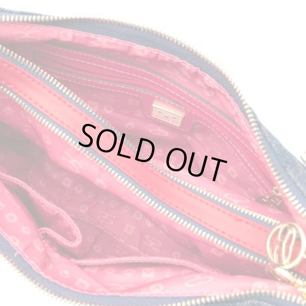 画像5: サボイSAVOYしっかり感のあるデニム生地！レディースハート型ポーチ付きモノグラムショルダーバッグ＜送料無料＞ (5)