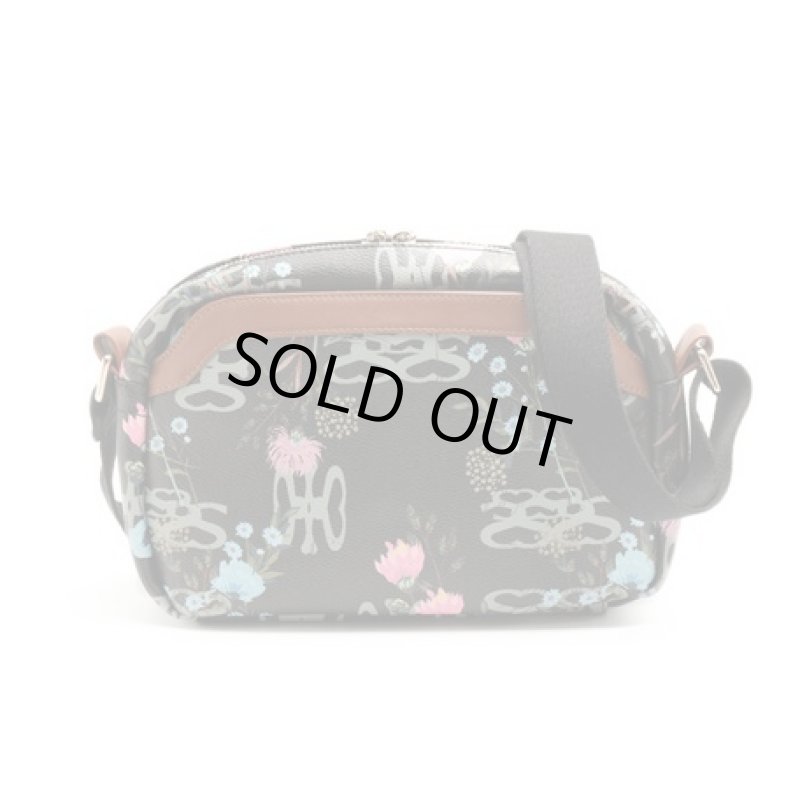 画像3: サボイSAVOYレディース花柄ｘサボイロゴ合皮ショルダーバッグ＜sale＞ (3)