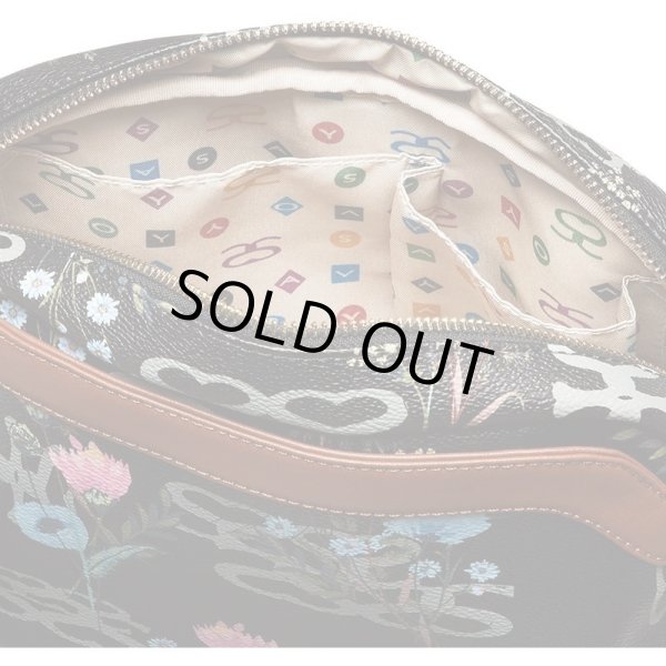 画像4: サボイSAVOYレディース花柄ｘサボイロゴ合皮ショルダーバッグ＜sale＞ (4)