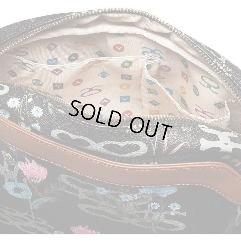 画像4: サボイSAVOYレディース花柄ｘサボイロゴ合皮ショルダーバッグ＜sale＞ (4)