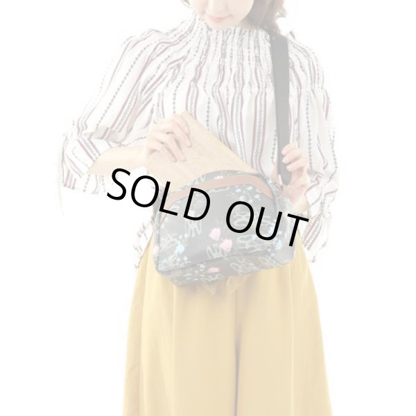 画像7: サボイSAVOYレディース花柄ｘサボイロゴ合皮ショルダーバッグ＜sale＞ (7)