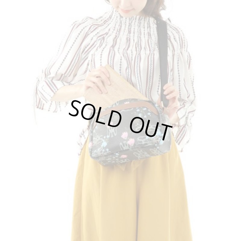 画像7: サボイSAVOYレディース花柄ｘサボイロゴ合皮ショルダーバッグ＜sale＞ (7)