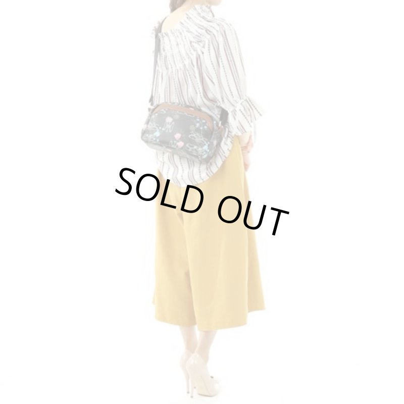 画像8: サボイSAVOYレディース花柄ｘサボイロゴ合皮ショルダーバッグ＜sale＞ (8)