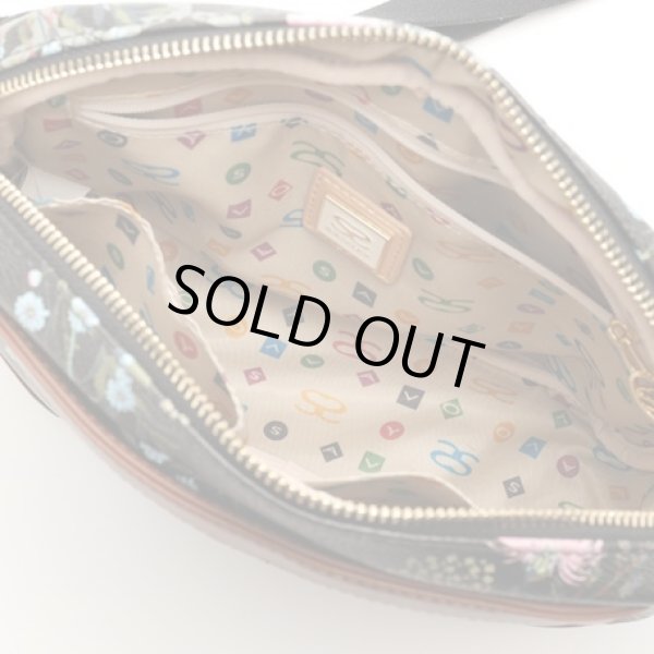 画像5: サボイSAVOYレディース花柄ｘサボイロゴ合皮ショルダーバッグ＜sale＞ (5)
