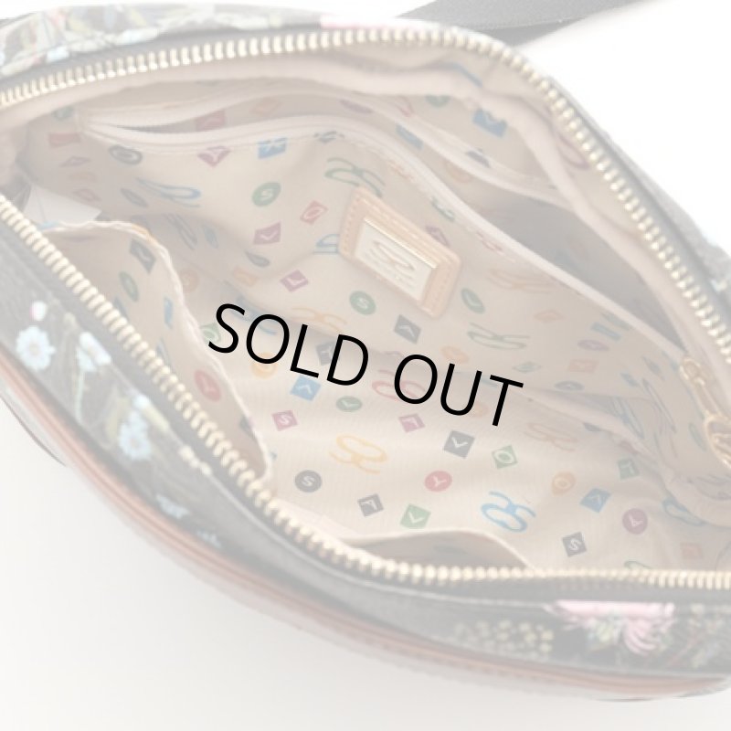 画像5: サボイSAVOYレディース花柄ｘサボイロゴ合皮ショルダーバッグ＜sale＞ (5)