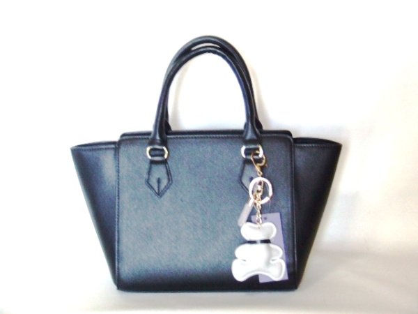 画像4: 高級感ある合皮バッグチャーム（くま）ストラップ／グレー (4)