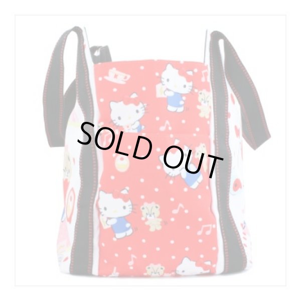 画像2: ハローキティ☆ピアノレッスンサンリオ大容量バルーントートバッグ (2)