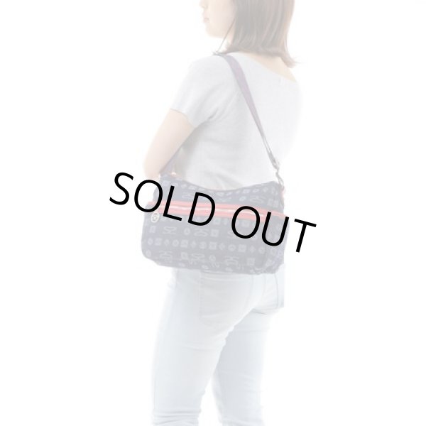 画像7: サボイSAVOYしっかり感のあるデニム生地！レディースモノグラム柄ショルダーバッグ＜送料無料＞ (7)