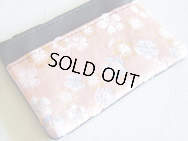 画像2: 京都西陣織＜日本製＞和柄四角小銭ケース／桜ピンク＜送料無料＞  (2)