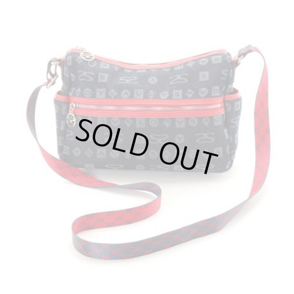 画像3: サボイSAVOYしっかり感のあるデニム生地！レディースモノグラム柄ショルダーバッグ＜送料無料＞ (3)