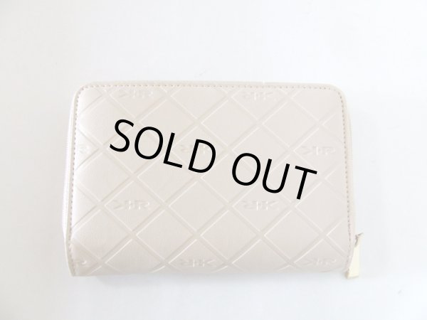 画像2: ＜訳あり＞R-KIKUCHIロゴレディース合成皮革二つ折り財布／ベージュ (2)