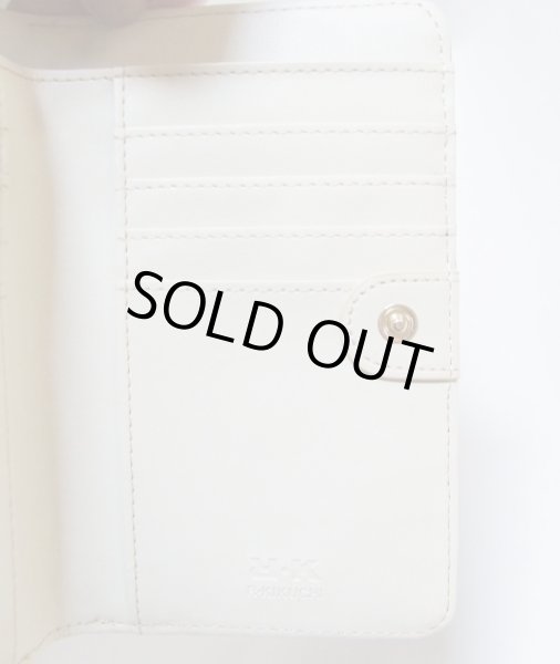 画像6: ＜訳あり＞R-KIKUCHIロゴレディース合成皮革二つ折り財布／ベージュ (6)