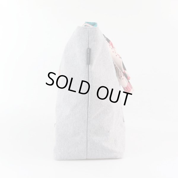 画像9: ＜mis zapatos＞モダンな花柄着物トートバッグ／ワイン (9)