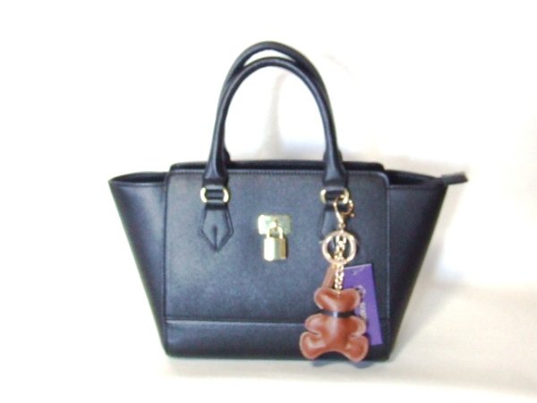 画像4: 高級感ある合皮バッグチャーム（くま）ストラップ／ブラウン (4)