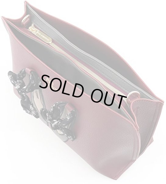 画像4: ＜mis zapatos＞パンプスリボン合皮ショルダーバッグ／ワイン (4)